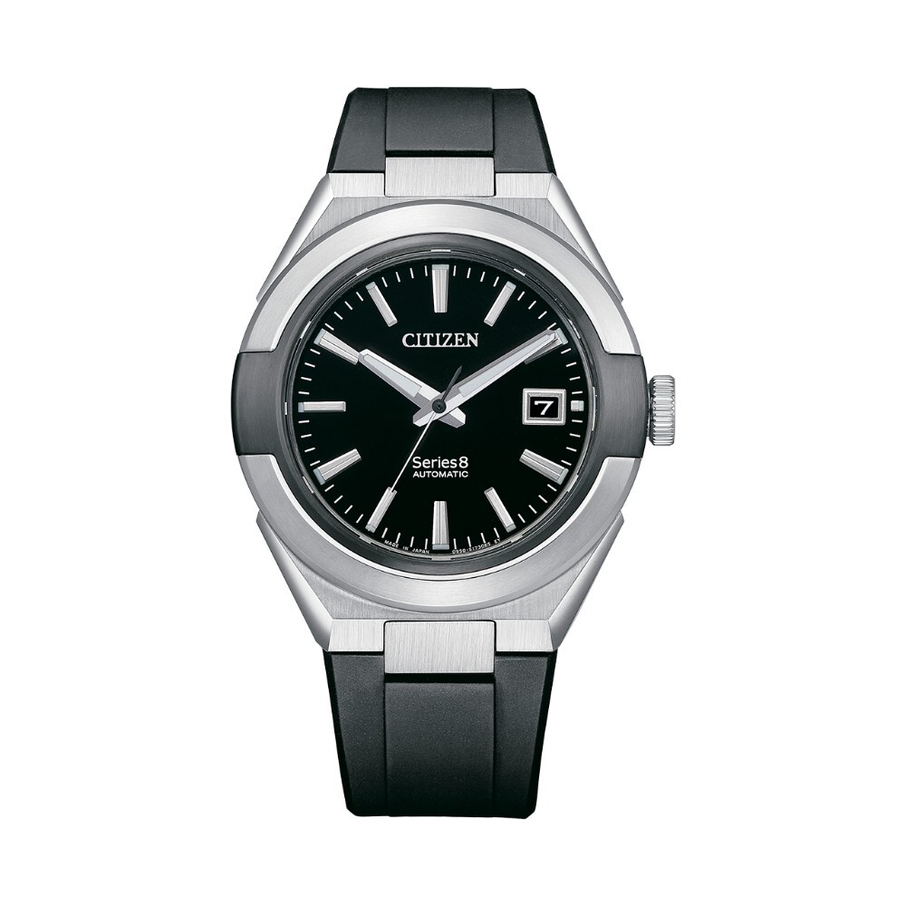 Citizen Series 8 Black Dial & Synthetic Rubber Strap Men Citizen Series 8 Black Dial & Synthetic Rubber Strap Men