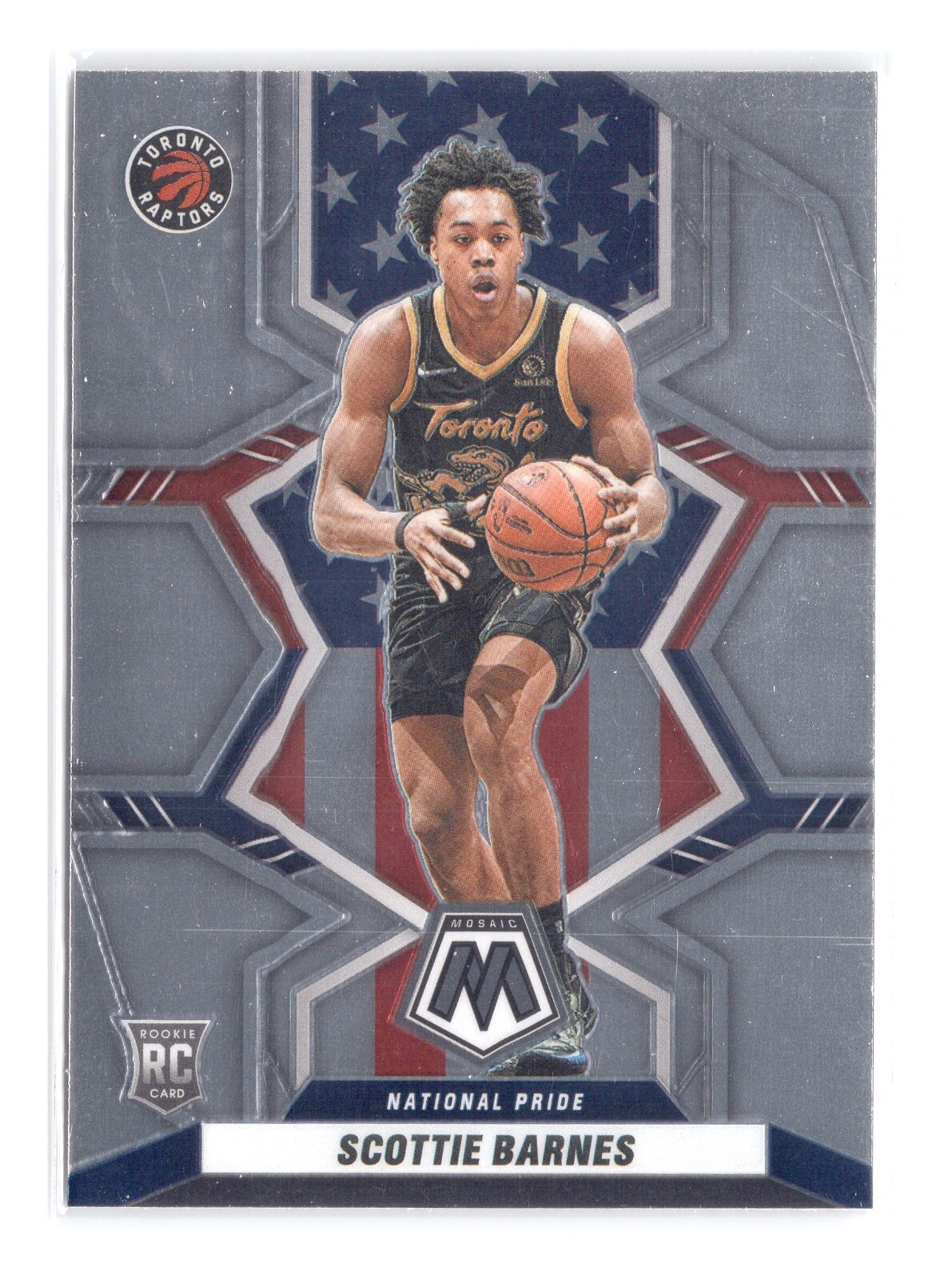 Scottie Barnes (RC) 2021-22 Panini Mosaic National Pride Rookie #257 💎 Raptors