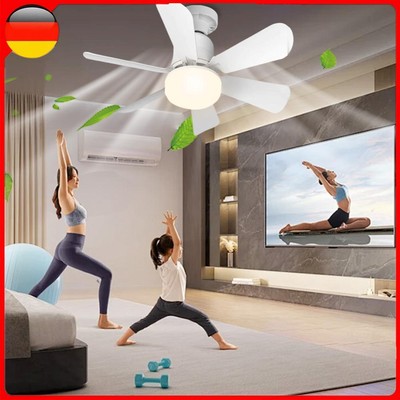 Modern Ceiling Fan with LED Light Remote Control Silent Ceiling Fan for Bedroom