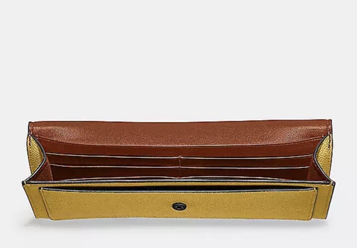 Coach Wyn Soft Crossgrain Leather Wallet In Colorblock C2622