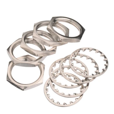 EIGHTWOOD 200pcs (100 set) Hex Nut & Washer N screw washer for N UHF female connector