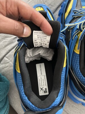 Size 8 - Balenciaga Track LED Sneaker Blue Yellow for sale online