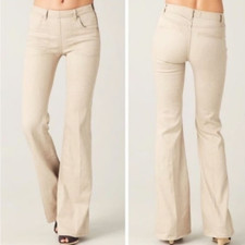 Marc by Marc Jacobs Womens Pants Size 28 Cal Linen Workwear Wide Leg Tan Flare