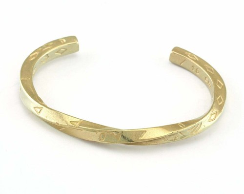 Puño Pulsera Torcido Ajustable Latón Crudo (62 mm Tamaño Interior - Ajustable) OZ316 - Imagen 2 de 2