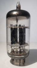 1 Nice Rare Sylvania 5814WA 12AU7 Long 3-Mica Black Plate 76/70 on TV-7