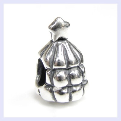 925 Sterling Silver Chubby Christmas Tree Star Bead for European Charm Bracelet