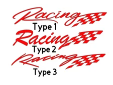 RACING    RC   Truck   Car   Boat   Decal   Sticker   ( X2 ) Left and Right Flag