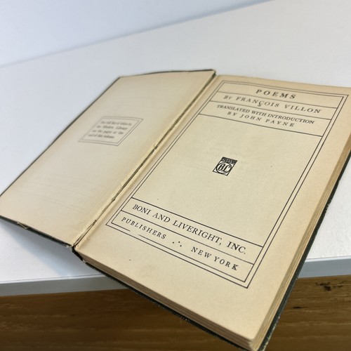 "Poems” by Francois Villon Modern Library book 1920s Green Collectible - Picture 6 of 11