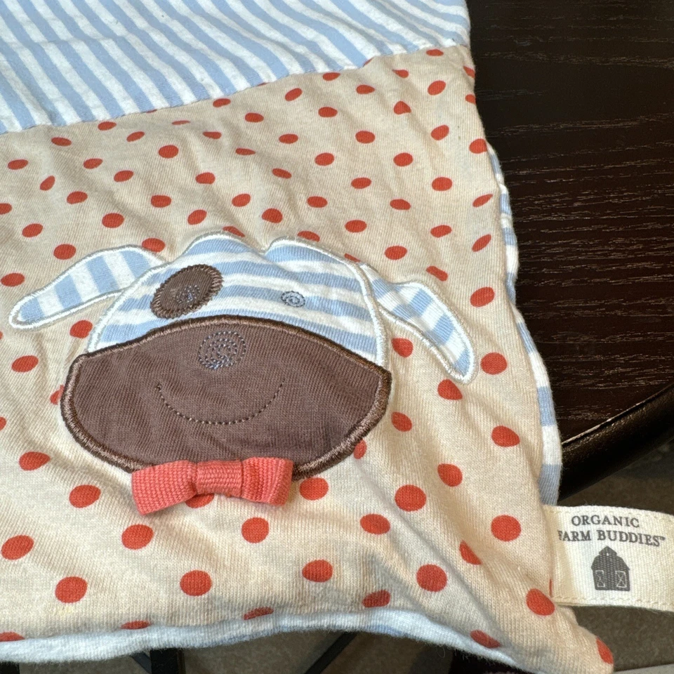 Organic Farm Buddies Dog Activity Security Blanket Baby Lovey Crinkle 12x12 - Image 3 of 4