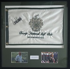Donald J Trump (45/47 POTUS) Signed Golf Flag - Trump National Golf Club - MAGA