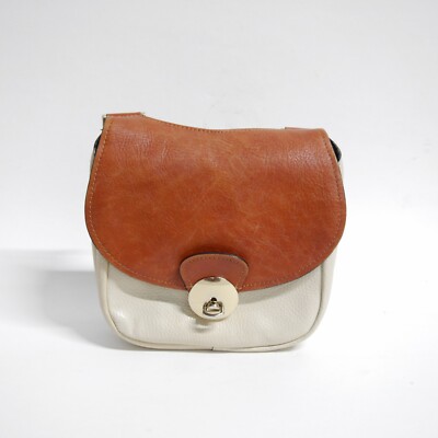 Bellucci Italy Leather Crossbody Bag Purse Brown Beige