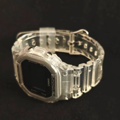 Casio G-Shock DW-5600SKE-7 Black Digital Dial Transparent Resin