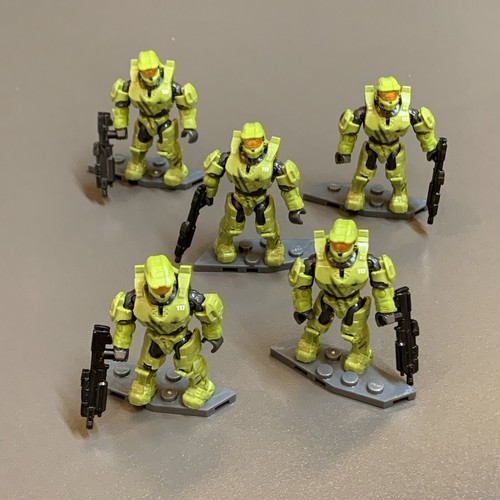 5 Stück Mega Construx Halo UNSC grün abnehmbare Rüstung Master Chief Mini Figur Spielzeug - Bild 1 von 7