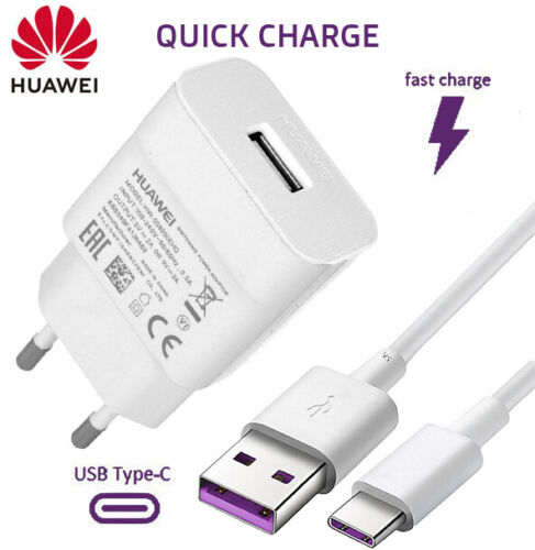 Genuine Fast Charger for Huawei QUICK CHARGE Charging Cable Fast Charger USB-C - Picture 1 of 6