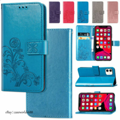 For iPhone 13 12 11 Pro XS Max XR 6/7/8+ Floral Pattern Leather Wallet Slot Case