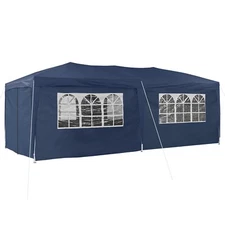 10X20' Outdoor Pop Up Tent Canopy Gazebo Wedding 4 Side Removable Blue