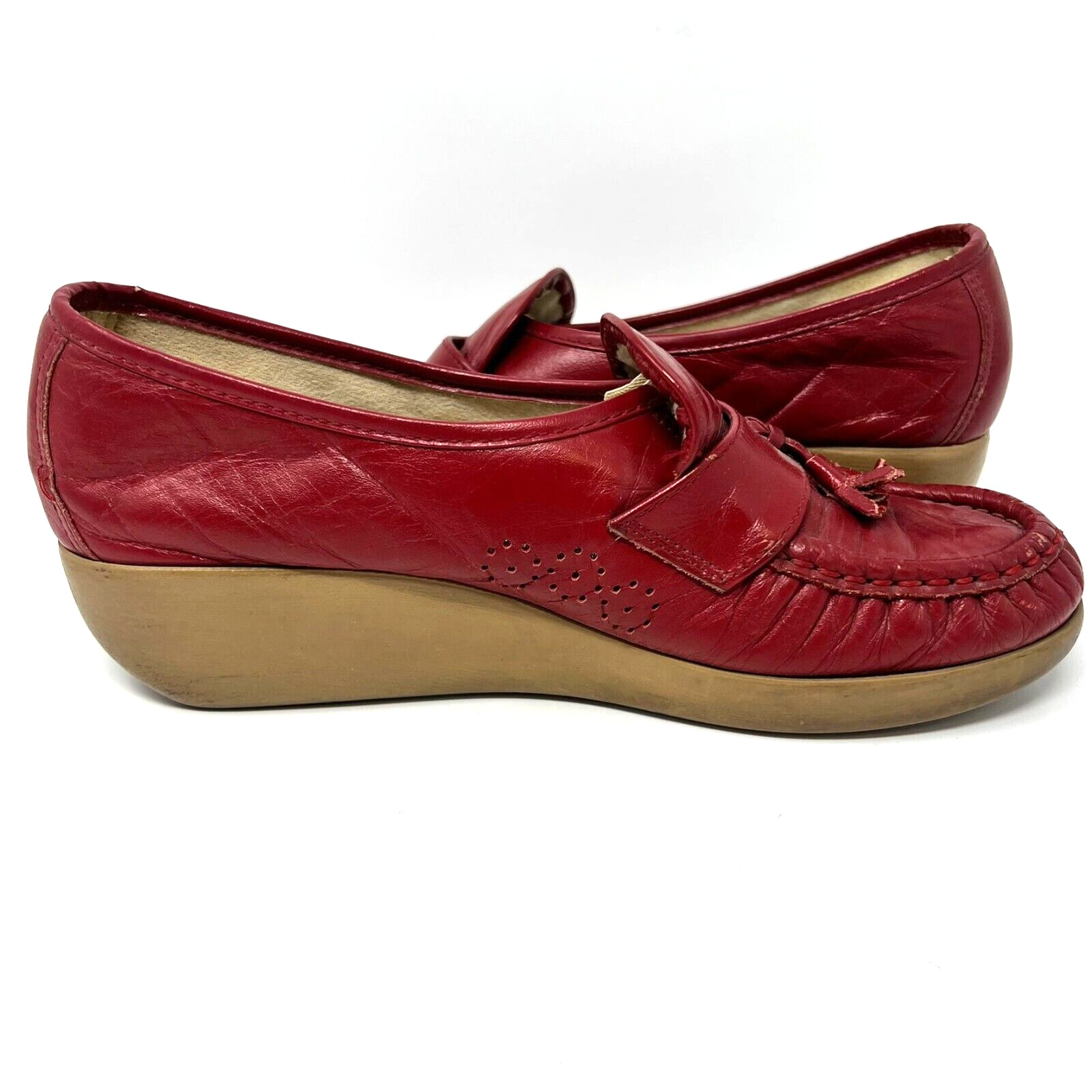 San Antonio Shoes SAS Magic Tassel Red SlipOn Comfor… Gem