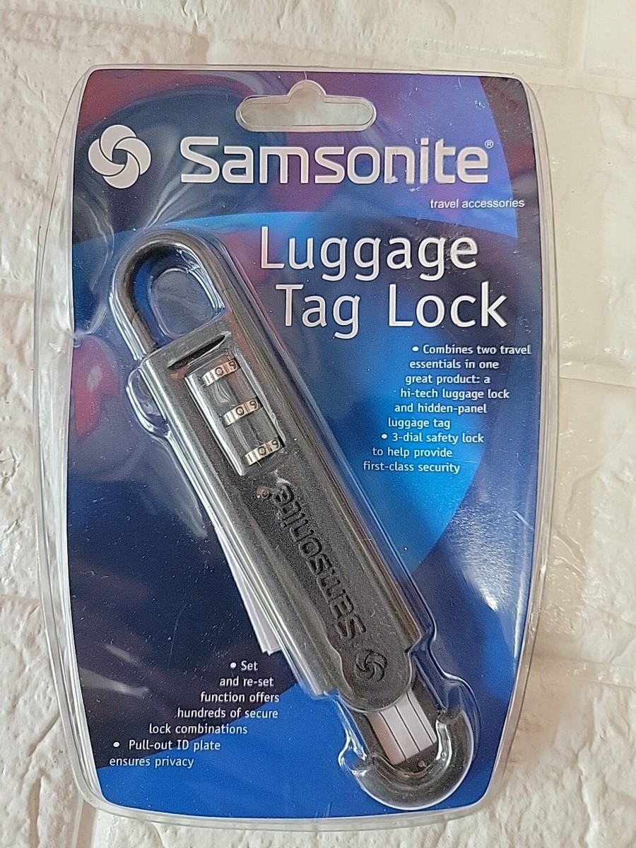 Samsonite Luggage Tag Lock Travel Black Accessories NEW Sealed
