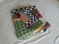 The Company Store “Race Team” Queen Quilt W/ 2 Shams 86x96