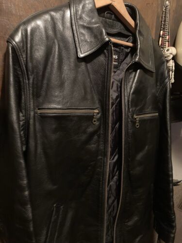 Wilsons Leather Trucker Bomber Motorcycle Jacket Medium Thinsulate NICE! - Picture 2 of 3