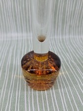Glass Bud Vase Amber Controlled Air Bubbles Flower Stem Vase Vintage 21cm Retro