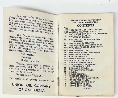 1949 Union 76 Nautical Almanac California - Picture 3 of 5