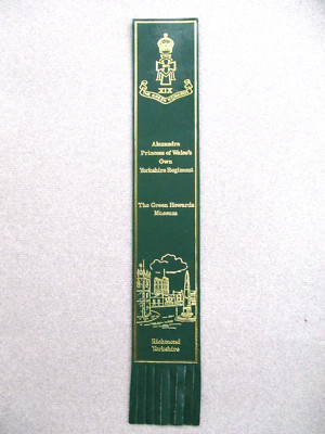 Leder LESEZEICHEN Green Howards Alexandra Princess of Wales's Own Yorkshire Regt