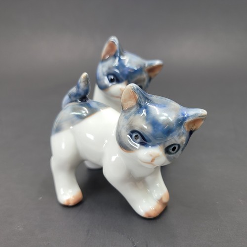 Otagiri Giappone Gatto in Ceramica Due Gattini Gattini Giocano Facendo Memorie - Foto 4 di 5