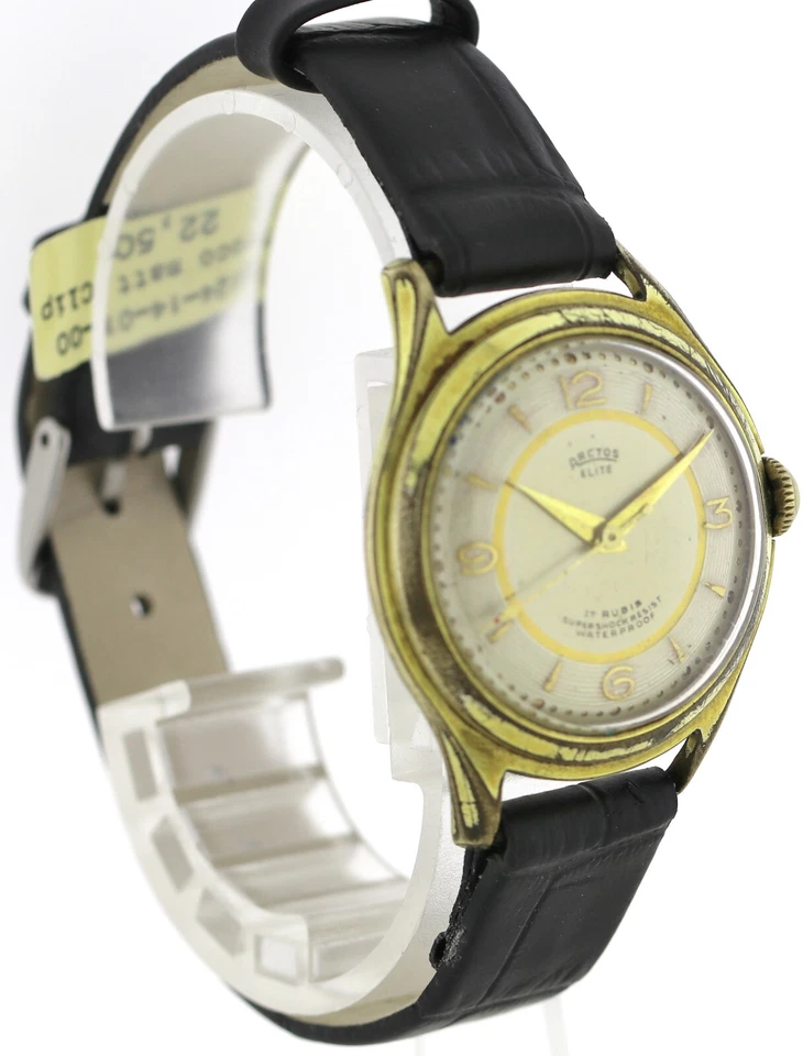 Arctos Elite 17 Rubis Kal. 1080 Vintage Herren Armbanduhr 50Jahre vergoldet - Bild 3 von 4