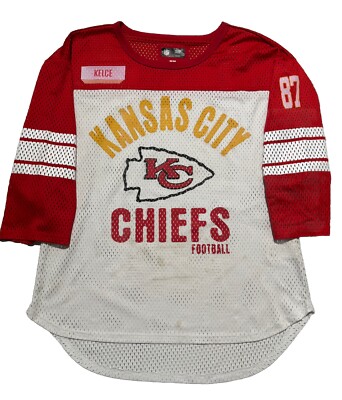 NFL Team Kansas City Chiefs Jersey Shirt. Women s Medium. Red. White. Kelce.
