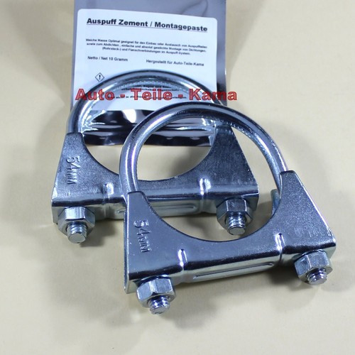 ✅ 2 x Auspuffschelle für Abgasanlage , Auspuff Montageschelle  M8 Ø 54 mm - Bild 3 von 5