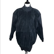 Vintage Joseph The Furrier Lanna Oversized L Black Suede Coat