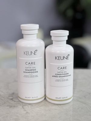 Keune Care Satin Oil Shampoo and Conditioner Set 10.1 oz 8.5 oz