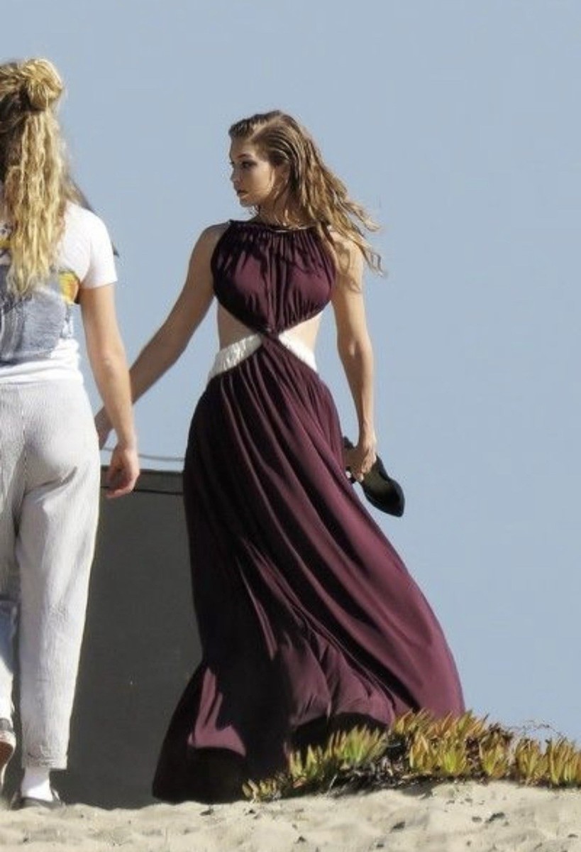 Celine Purple Gown Aubergine Dress Viscose 38 Summer 2017 Phoebe