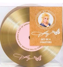 Set of 4 Limited Edition Dolly Parton Coasters From DG ~ Rare And Sold Out!