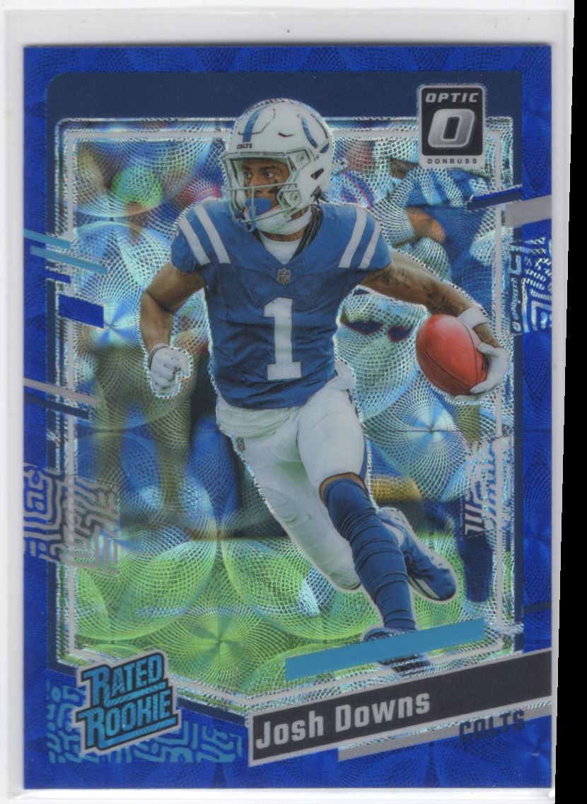 #248 2023 Donruss Optic BLUE SCOPE Josh Downs RC Indianapolis Colts