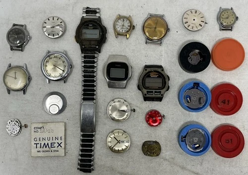 Timex Watch And Parts Lot Watchmakers Liquidation For Parts Or Repair VTG (14)