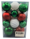 Valery Madelyn 30-Piece Shatterproof Christmas Ornaments Set - Red, Green, White