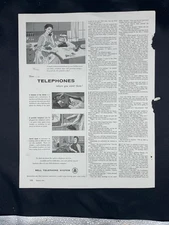 Magazine Ad* - 1955 - AT&T / Bell System - "Telephones where you want them"