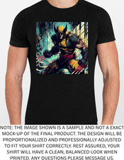 Wolverine Comic Art Urban Action Tshirt