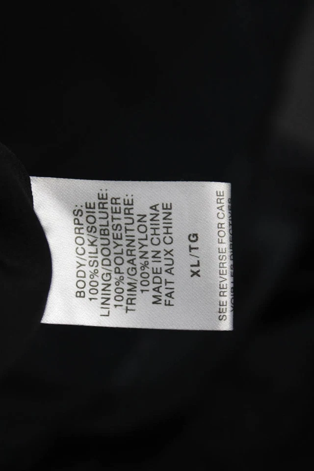 Cami NYC Women Silk V-Neck Tank Black Size XL - Image 4 of 4