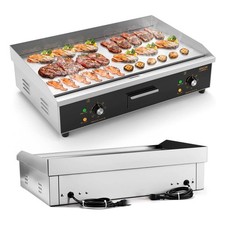 Electric Griddle Large Hotplate Chip Commercial Grill Bacon Egg Fryer 30" 4.4KW