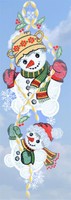 Plauener Spitze Fensterbild Weihnachten Fensterdekoration Winter Schneemann 44Cm