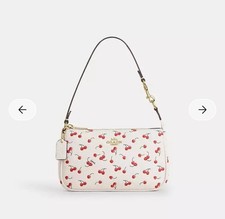 NWT Coach Nolita 19 Bag with Cherry Print CEX29 Leather Gold Chalk Multi