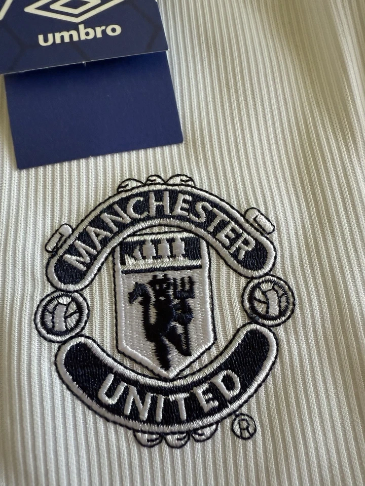 Camiseta visitante Manchester United 2000-02 Beckham #7 XXL LS Umbro Vodafone nueva con etiquetas Foto 2 de 4