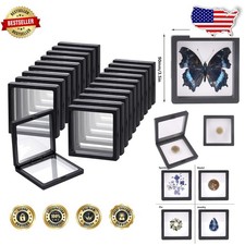 Black 3D Floating Display Frames - Set of 20 - Jewelry  Coin Holder