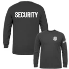 "Security" Size S-3XL Front/Back Event Staff Uniform Long Sleeve T-Shirt