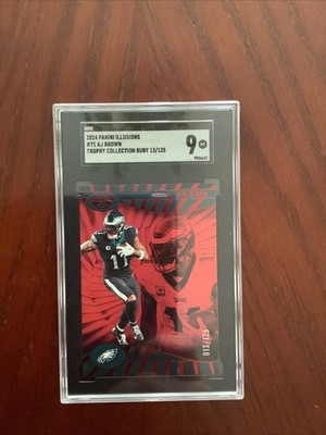 2024 Panini Illusions - A.J. Brown #71 Trophy Collection Ruby /175 - Grade 9