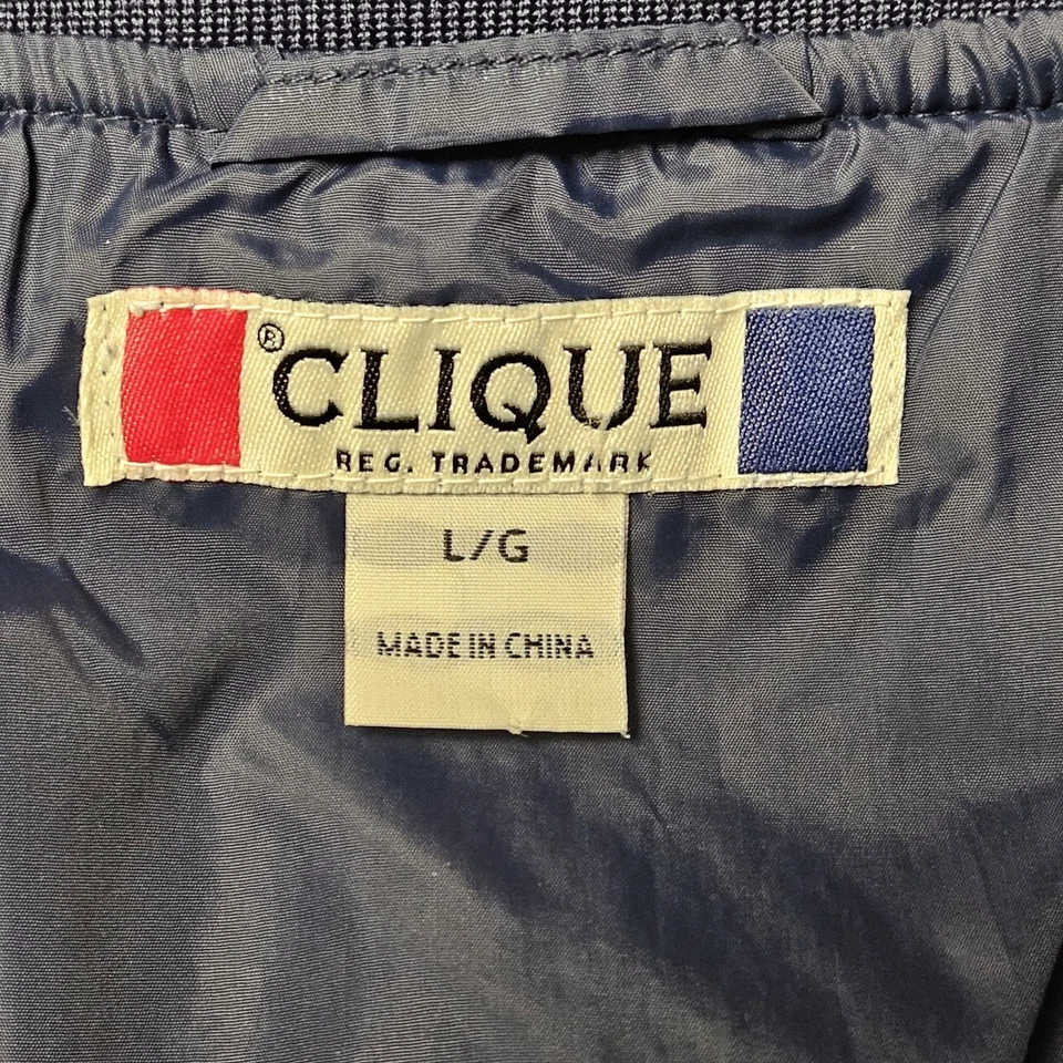 Cortavientos Clique Para Hombres Grande Cuello en V Azul Bolsillos Golf Impermeable Rendimiento Foto 3 de 4