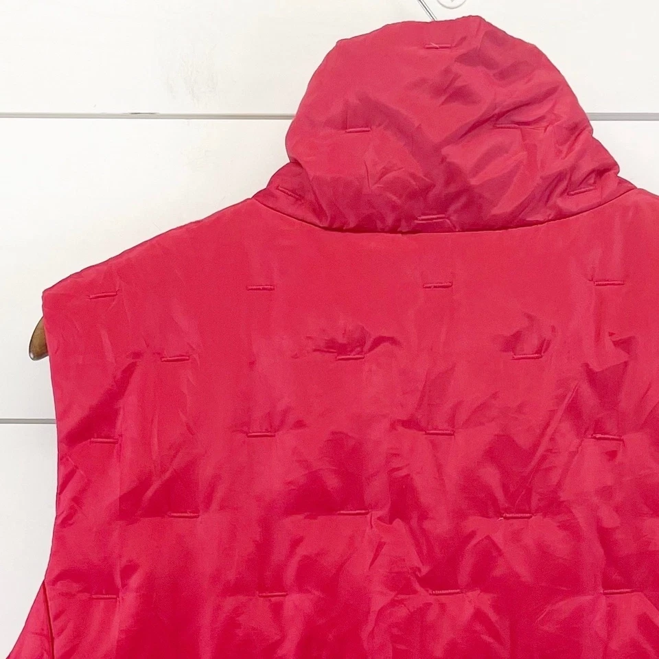 Talbots Womens L Goose Down Vest Quilted Puffer Zip Front Stand Up Collar   - Image 3 of 4